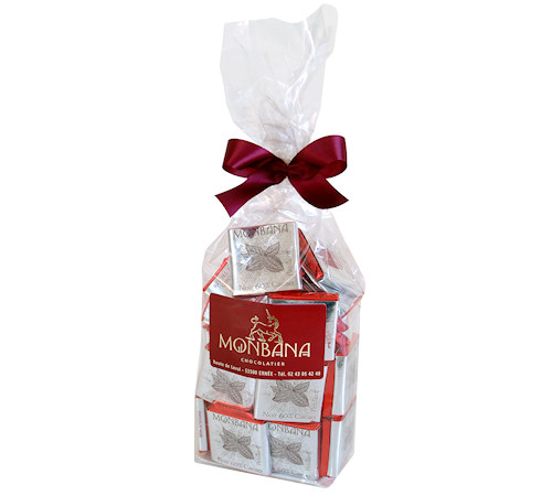 Carr�s de Chocolat Noir P�tillant - Sachet de 50 carr�s